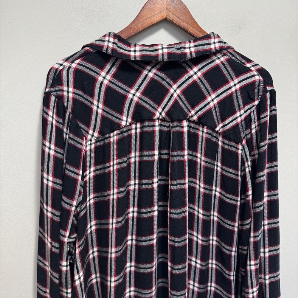 Addition Elle Love & Legend Black Plaid Button Down Shirt Size 20 - Picture 5 of 8